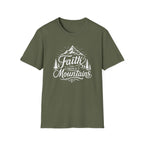 Faith Can Move Mountains T-Shirt | Mountain Script Typography