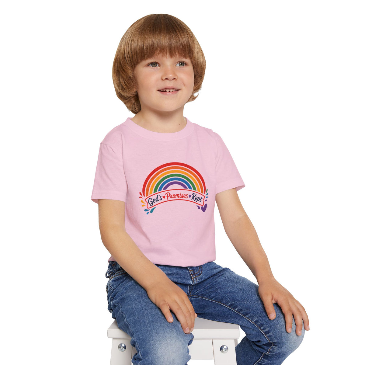 "God's Promises Kept" Rainbow Faith Tee -  Toddler Tee