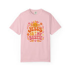 Jesus Is My Bestie T-Shirt | Retro Sunflower Christian Faith Tee