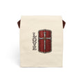 Shield & Cross "LOVE" Canvas Lunch Bag — Tote with Strap