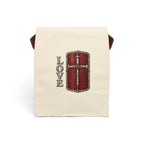 Shield & Cross "LOVE" Canvas Lunch Bag — Tote with Strap