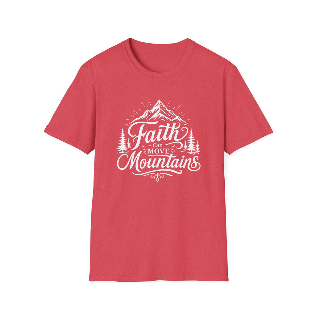 Faith Can Move Mountains T-Shirt | Mountain Script Typography
