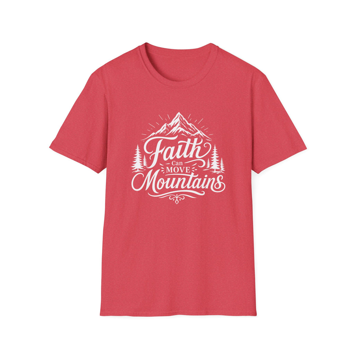 Faith Can Move Mountains T-Shirt | Mountain Script Typography