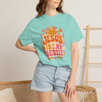 Jesus Is My Bestie T-Shirt | Retro Sunflower Christian Faith Tee