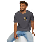 Christian Shield Cross T-Shirt — Faith Emblem Tee for Men & Women