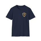 Christian Shield Cross T-Shirt — Faith Emblem Tee for Men & Women