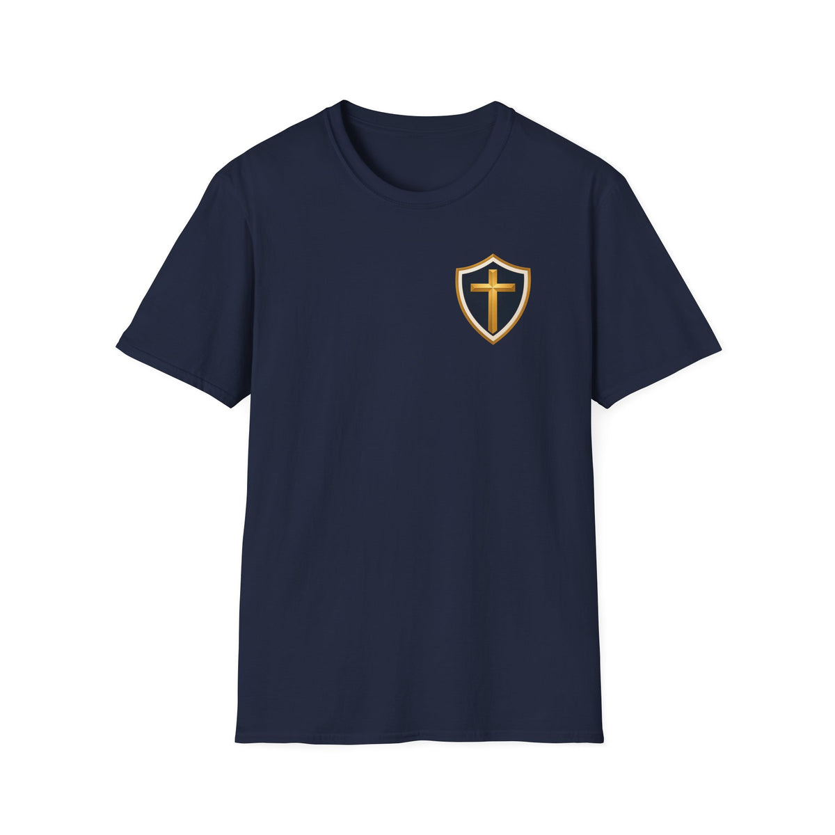 Christian Shield Cross T-Shirt — Faith Emblem Tee for Men & Women