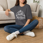 Faith Can Move Mountains T-Shirt | Mountain Script Typography