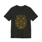 flowers and cross Unisex Jersey Short Sleeve Tee