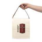 Shield & Cross "LOVE" Canvas Lunch Bag — Tote with Strap