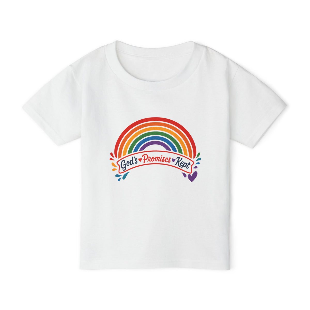 "God's Promises Kept" Rainbow Faith Tee -  Toddler Tee