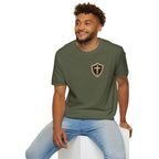Christian Shield Cross T-Shirt — Faith Emblem Tee for Men & Women