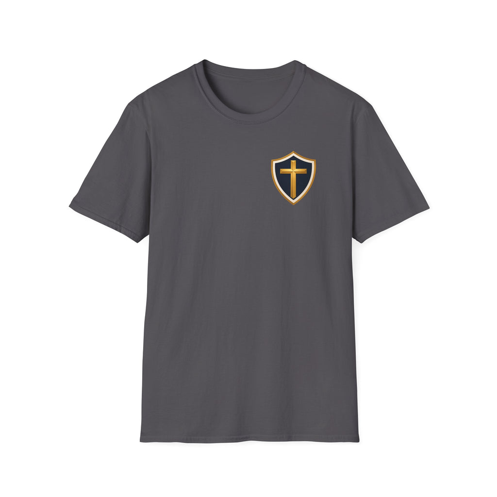 Christian Shield Cross T-Shirt — Faith Emblem Tee for Men & Women