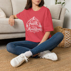 Faith Can Move Mountains T-Shirt | Mountain Script Typography
