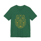 flowers and cross Unisex Jersey Short Sleeve Tee