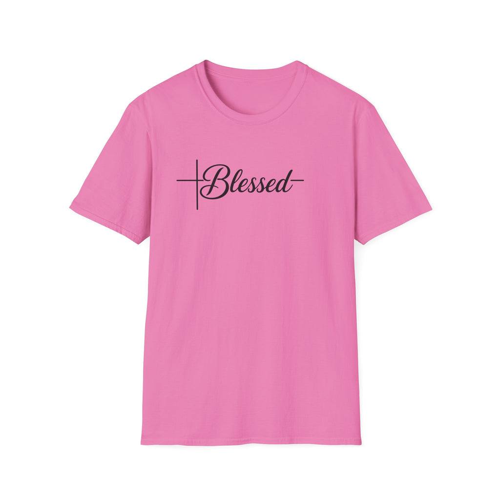 Blessed Script Cross T-Shirt | Faith Christian Tee