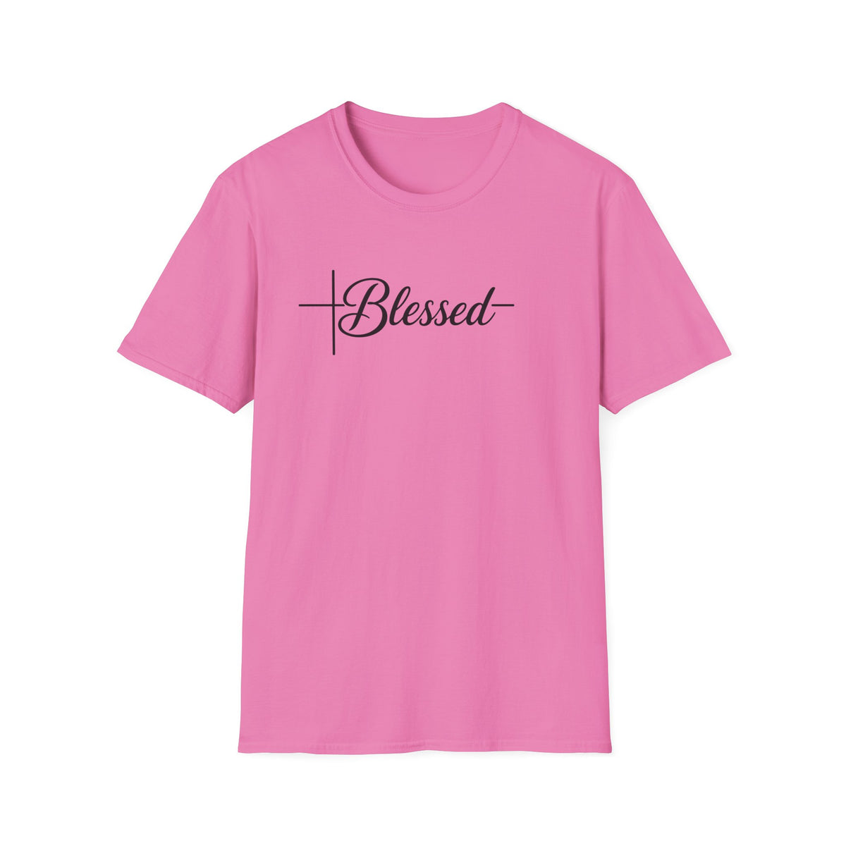 Blessed Script Cross T-Shirt | Faith Christian Tee