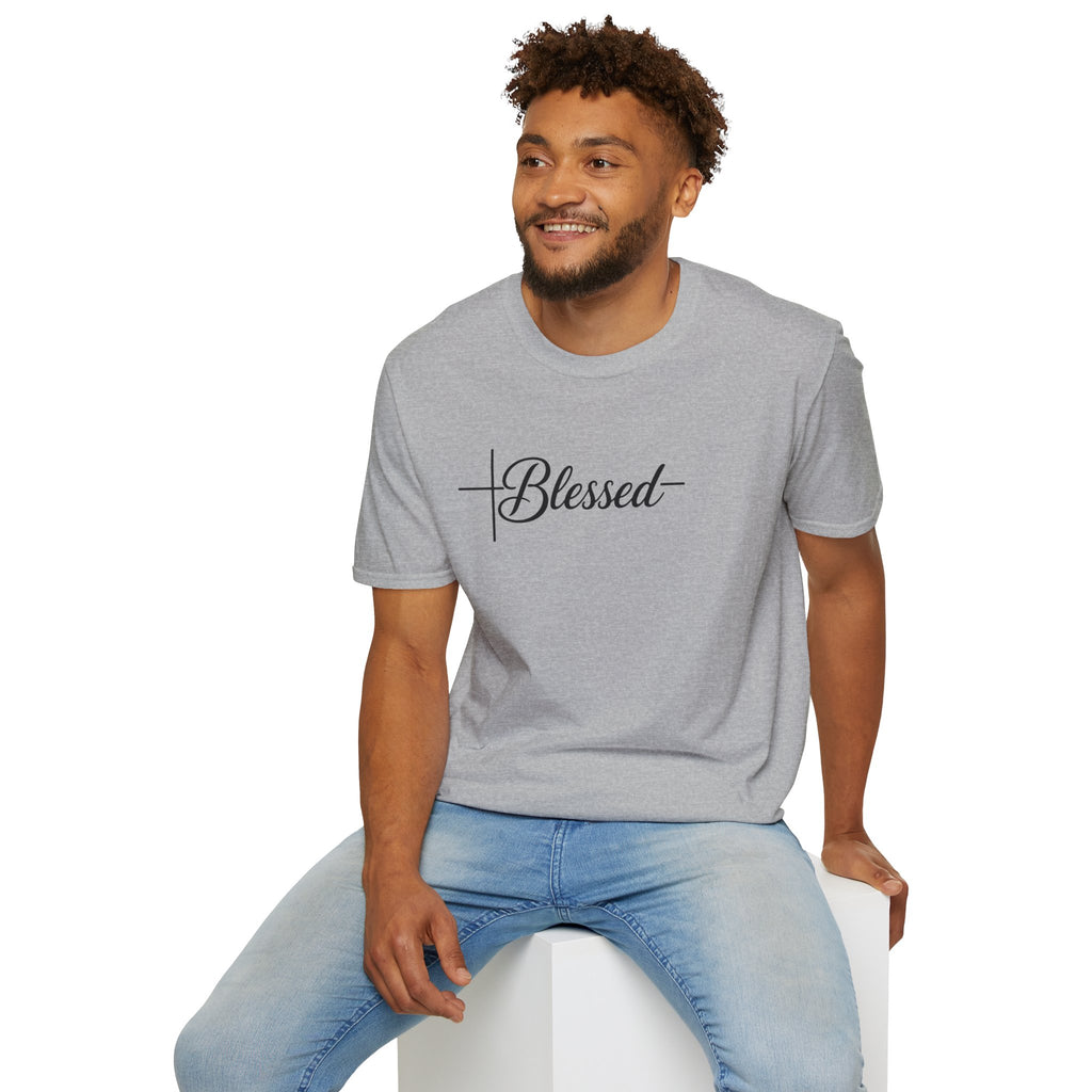 Blessed Script Cross T-Shirt | Faith Christian Tee
