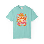 Jesus Is My Bestie T-Shirt | Retro Sunflower Christian Faith Tee