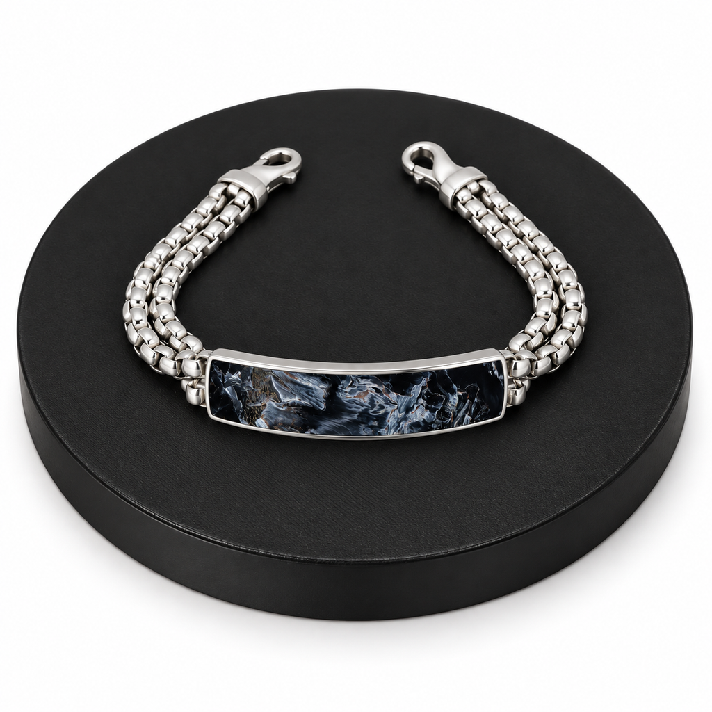 Estate David Yurman Pietersite ID Bracelet in Sterling Silver