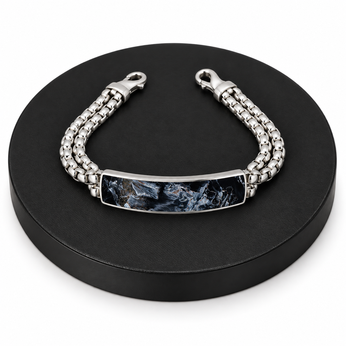 Estate David Yurman Pietersite ID Bracelet in Sterling Silver