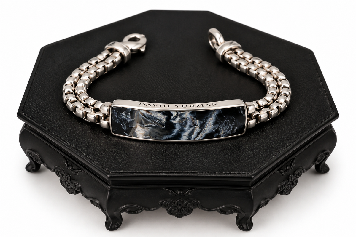 Estate David Yurman Pietersite ID Bracelet in Sterling Silver