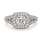 Estate 14K White Gold Diamond Ring, 1.00 CTW, Size 6