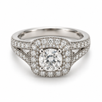 Estate 14K White Gold Diamond Ring, 1.00 CTW, Size 6